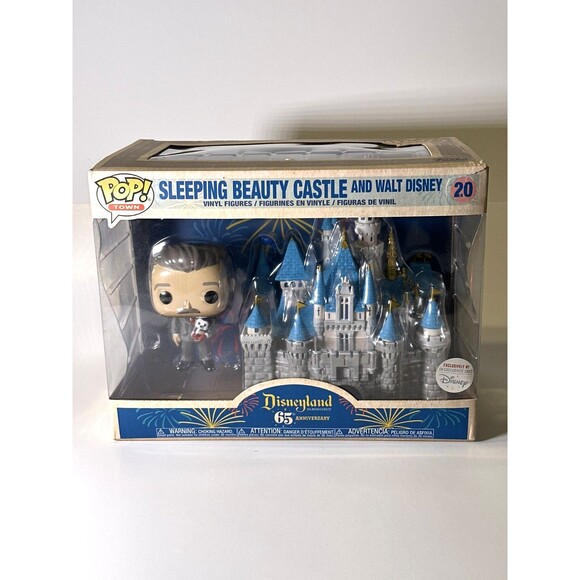 4-inch Funko POP! Town Sleeping Beauty Castle and Walt  Sleeping Beauty Castle w/ WALT Disney Funko Pop! 20 Disneyland 65th Anniversary